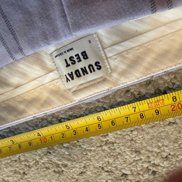 Sunday Best 0 EUC wool blend Lavender Checkered Cargo Pants wide leg/flare - Picture 6 of 13